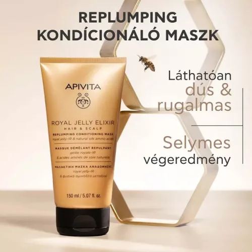Apivita Royal Jelly Elixir replumping haj és fejbőr kondícionáló maszk (150 ml)