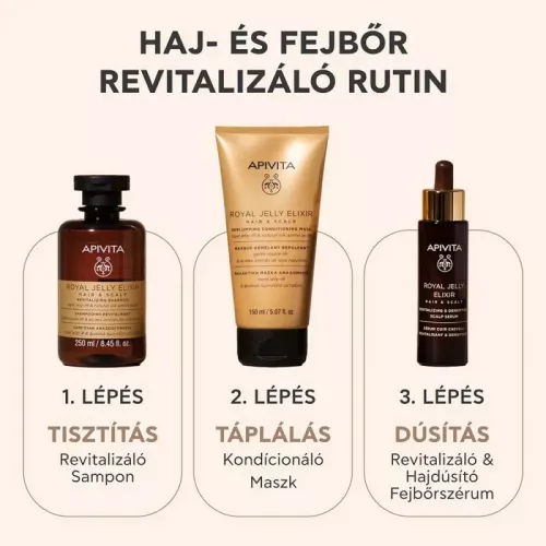 Apivita Royal Jelly Elixir replumping haj és fejbőr kondícionáló maszk (150 ml)