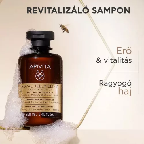 Apivita Royal Jelly Elixir haj és fejbőr revitalizáló sampon (250ml)