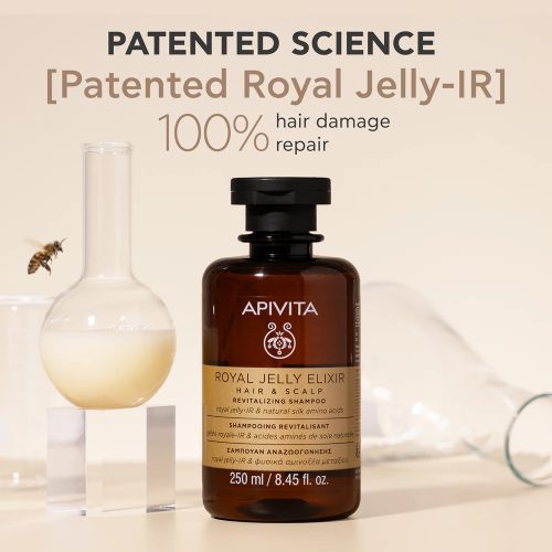 Apivita Royal Jelly Elixir haj és fejbőr revitalizáló sampon (250ml)