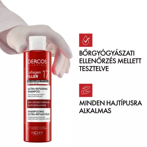 Vichy Dercos Collagen 17 Filler ultra-regeneráló sampon (200ml)