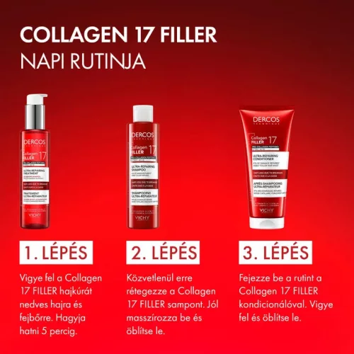 Vichy Dercos Collagen 17 Filler ultra-regeneráló sampon (200ml)