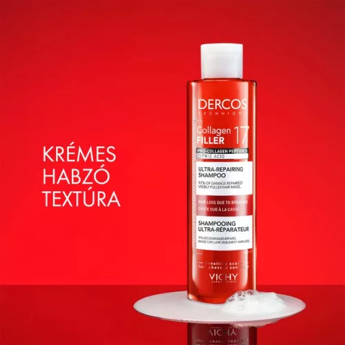 Vichy Dercos Collagen 17 Filler ultra-regeneráló sampon (200ml)