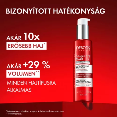 Vichy Dercos Collagen 17 Filler ultra-regeneráló hajkúra (150ml)