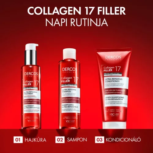 Vichy Dercos Collagen 17 Filler ultra-regeneráló hajkúra (150ml)