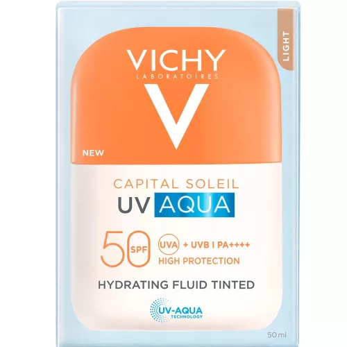 Vichy Capital Soleil UV AQUA hidratáló színezett Fluid SPF50 light (40ml)
