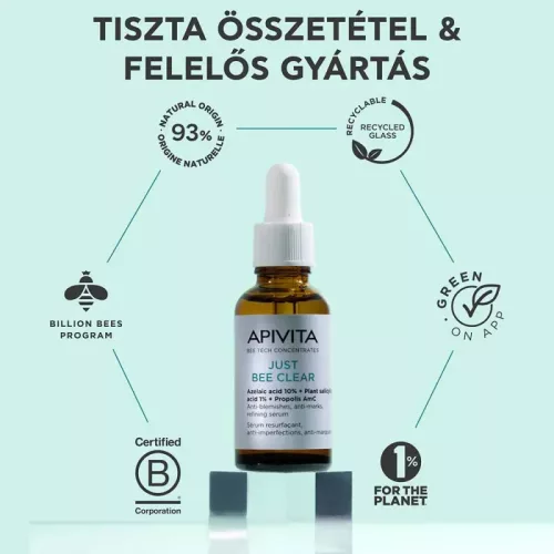 Apivita Just Be Clear szérum bőrhibák ellen (30ml)