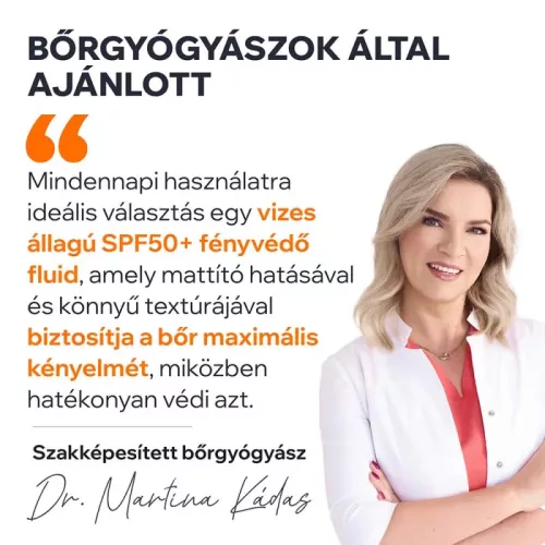 Uriage Bariésun Aqua fluid ultra-mat SPF50+ fényvédő mattító hatással (50ml)