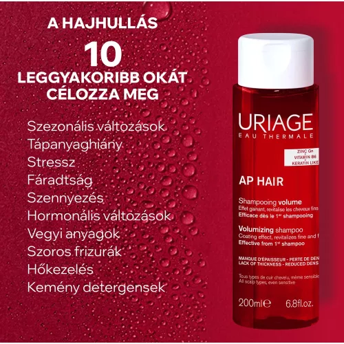 Uriage AP HAIR Volumennövelő sampon 200ml