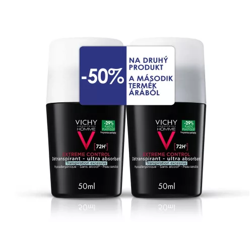 Vichy Homme dezodor 72 órás izzadságszabályozó DUO PACK (2x50ml)