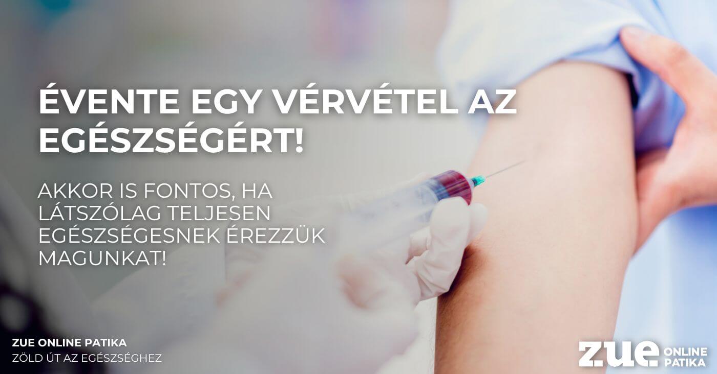 Évente egy vérvétel az egészségért